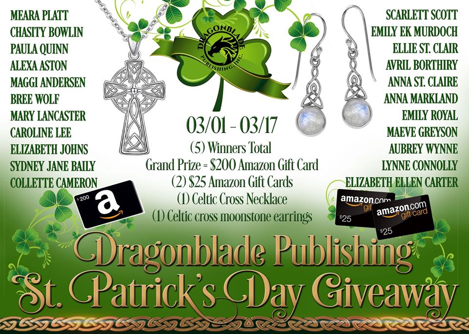 Spring Goodies For You!, Giveaway, gift card, st patricks day, dragonblade publishing, collette Cameron, historical romance novels